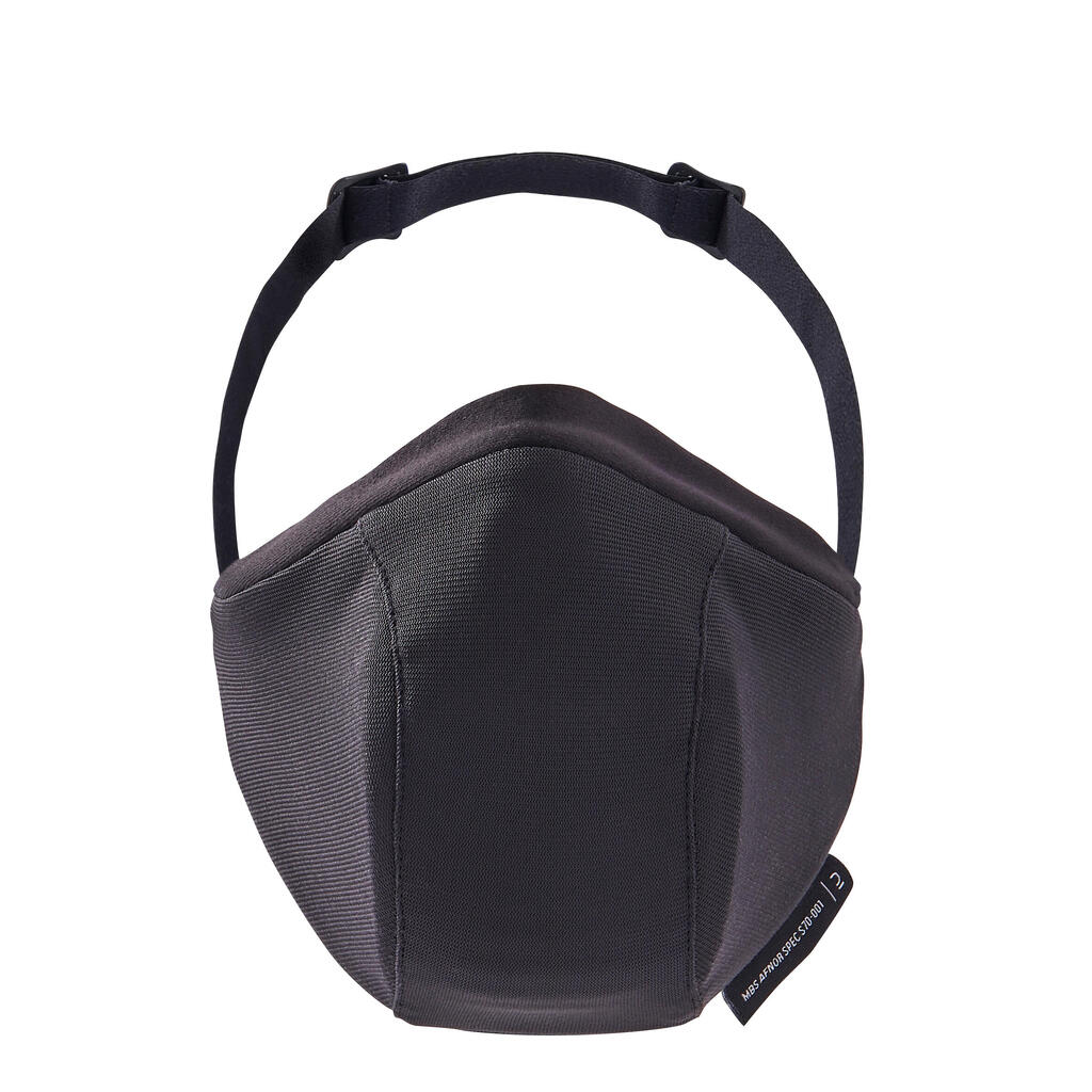 MBS REUSABLE COVID-19 SPORTS BARRIER MASK - BLACK